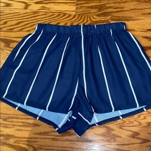 Blue Striped Shorts